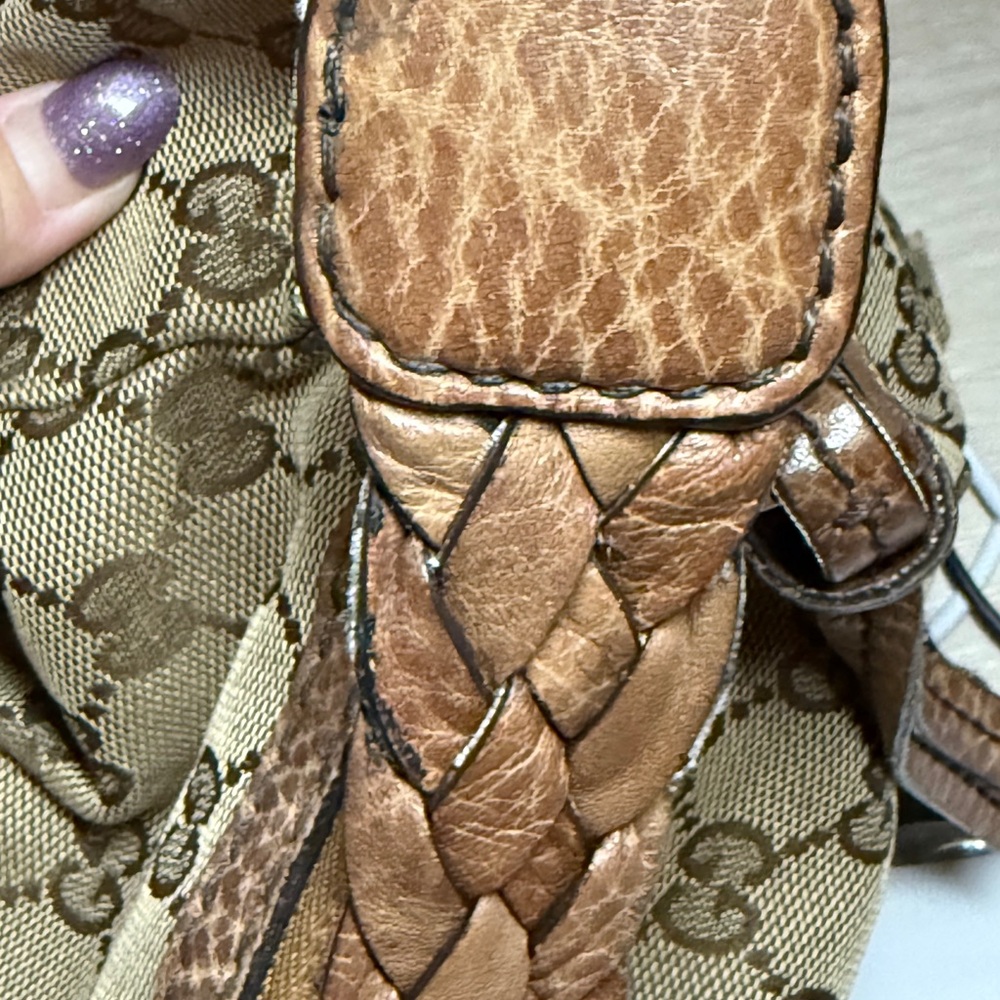 Gucci Brown Monogram Hobo Bag - Picture 8 of 13